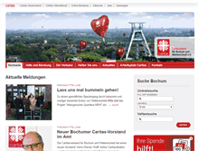 Tablet Screenshot of caritas-bochum.de